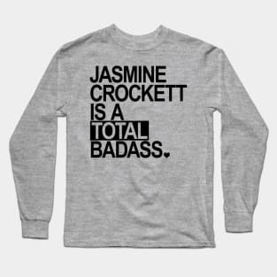 Jasmine Crockett is a total badass - black box Long Sleeve T-Shirt